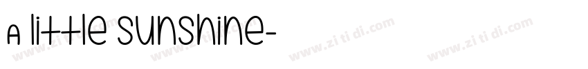 A little sunshine字体转换